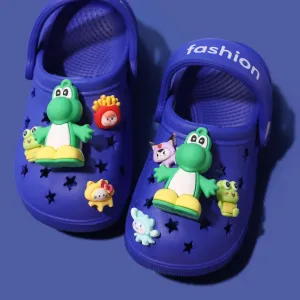 Toddler/Kids Girl/Boy Dinosaur Pattern Star Vent Clogs Hole Beach Shoes #1329593