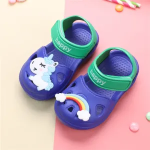 Toddler/Kids Girl/Boy Rainbow and Unicorn Vent Clogs Hole Beach Shoes #1329577