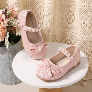Toddler/Kids Girl Sweet Solid Hyper-Tactile 3D Glitter Leather Shoes