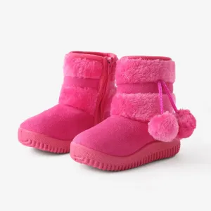 Toddler & Kids Pompom Decor Fleece Snow Boots #1318156