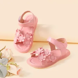 Toddler/Kids Sweet Hyper-Tactile Floral Velcro Sandals