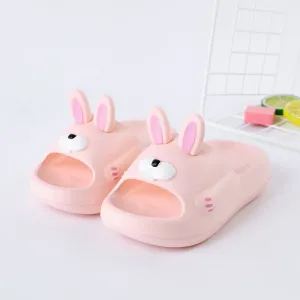 Toddler Rabbit Pattern Solid Slippers #912270