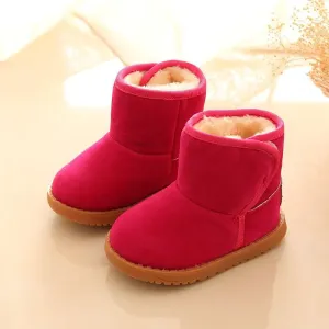 Toddler Solid Cotton Fleece-lining Snow boots #187660
