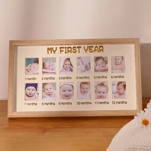 Baby Frame My First Year Photo Moments Baby Keepsake Picture Frame Nursery Decor Baby Milestone Picture Frames #226935