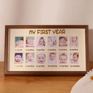 Baby Frame My First Year Photo Moments Baby Keepsake Picture Frame Nursery Decor Baby Milestone Picture Frames #226936