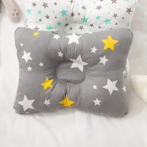 100% Cotton Baby Pillow Newborn Baby Anti Flat Head Baby Sleep Pillow Baby Bedding Sleep Positioner Support Pillow (25*19 cm/9.84*7.48inch  0-12 month #1032599
