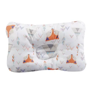 100% Cotton Baby Pillow Newborn Baby Anti Flat Head Baby Sleep Pillow Baby Bedding Sleep Positioner Support Pillow (25*19 cm/9.84*7.48inch  0-24 month #187588