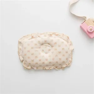 100% Cotton Baby Pillow Ruffled Sleeping Pillow to Help Prevent and Treat Flat Head Syndrome #206294