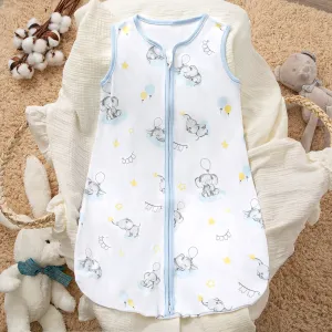 100% Cotton Elephant Pattern Sleeveless Baby Sleeping Bags #225982