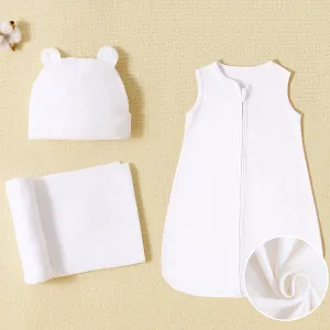 100% Cotton Sleeveless Baby Sleeping Bags / Swaddling Blanket / Beanie Hat #871348
