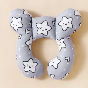 Baby Allover Star Print Bear Shape Pillow for Infants #1043580