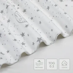 Bamboo Cotton Wearable Sleeveless Constellation Pattern Anti-fright and Anti-kick Zipper Baby Sleeping Bags #230431