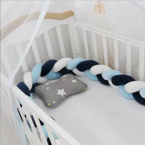 Crystal Velvet Braided Bumper with Anti-collision Design for Baby Bed #1192325