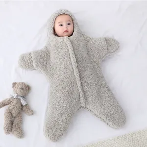 Thickened Baby Sheepskin Sleeping Bag with Cotton Lining and Faux Sheepskin Outer Layer #1067151