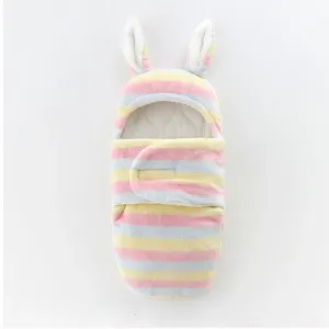 Winter Flannel Newborn Baby Sleeping Bag/Blanket with Cute Rabbit Ear Design #1168075