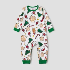 Christmas Family Matching Cute Cartoon Print Pajamas Sets (Flame Resistant) #1162044