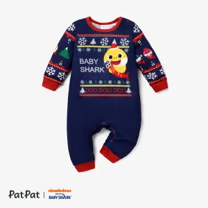 Baby Shark Christmas Family Matching Character Print Long-sleeve Top and Pants Pajamas Sets (Flame Resistant) #1195768