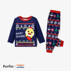 Baby Shark Christmas Family Matching Character Print Long-sleeve Top and Pants Pajamas Sets (Flame Resistant) #1195784