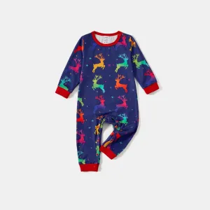 Christmas Allover Reindeer Print Family Matching Pajamas Sets (Flame Resistant) #1083681