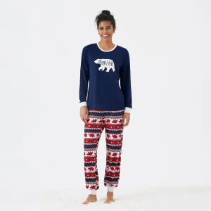 Christmas Bear Print Family Matching Pajamas Sets (Flame Resistant) #1087914