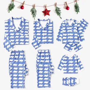 Christmas Family Matching Bear All-over Print Long-sleeve Pajamas Sets(Flame resistant) #1169033