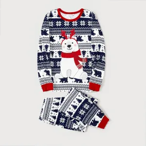Christmas Family Matching Bear Print Long-sleeve Pajamas Sets(Flame Resistant) #1116779