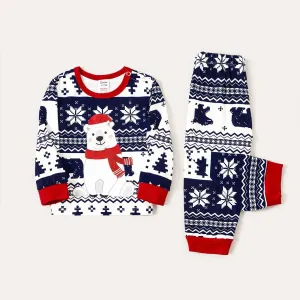 Christmas Family Matching Bear Print Long-sleeve Pajamas Sets(Flame Resistant) #1116783