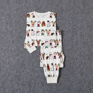 Christmas Family Matching Childlike Cartoon Print Naia Pajamas Sets(Flame Resistant) #1168361
