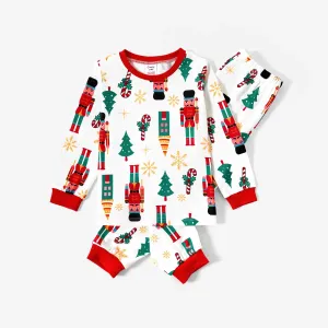 Christmas Family Matching Childlike Festival Theme All-over Print Long-sleeve Pajamas Sets(Flame resistant) #1211673