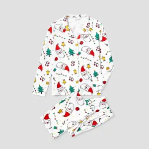 Christmas Family Matching Colorful Festival Theme Print Long Sleeve Pajamas Sets(Flame resistant) #1168612