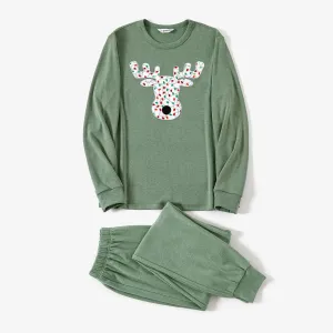 Christmas Family Matching Colorful Reindeer Print Long-sleeve Snug-fitting Pajamas Sets #1168951