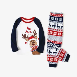 Christmas Family Matching Cute Reindeer Print Pajamas Sets(Flame Resistant) #1162027