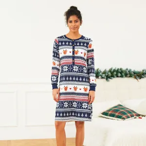 Christmas Family Matching Festival Theme All-over Print Long-sleeve Pajamas Sets(Flame resistant) #1166293