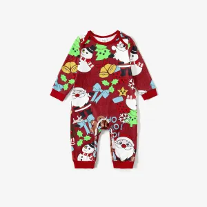 Christmas Family Matching Glow In The Dark Childlike Festival Theme Print Long Sleeve Pajamas Sets(Flame resistant) #1211147