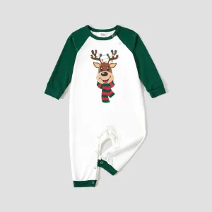 Christmas Family Matching Reindeer Print Long Sleeve Pajamas Sets (Flame resistant) #1170840
