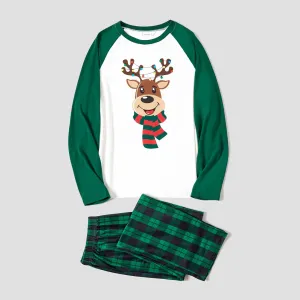 Christmas Family Matching Reindeer Print Long Sleeve Pajamas Sets (Flame resistant) #1170843