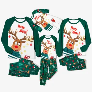 Christmas Family Matching Reindeer Print Long-sleeve Pajamas Sets(Flame resistant) #1192236