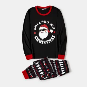 Christmas Family Matching Santas Print Long-sleeve Pajamas Sets(Flame Resistant) #1134589