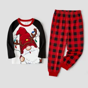 Christmas Family Matching Santas Gnome Print Pajamas Sets (Flame Resistant) #1116914