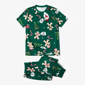 Christmas Family Matching Theme Print Short-sleeve Pajamas Sets(Flame resistant) #1165604