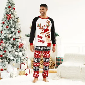 Christmas Reindeer Print Family Matching Pajamas Sets (Flame Resistant) #1078412