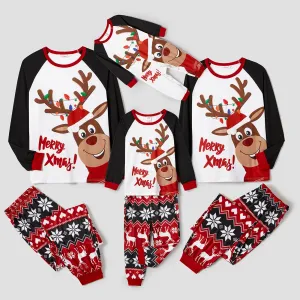 Christmas Reindeer Print Family Matching Pajamas Sets (Flame Resistant) #1078418