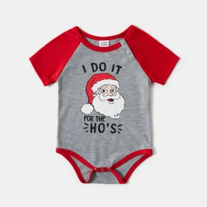Christmas Santa and Letter Print Family Matching Short-sleeve Pajamas Sets (Flame Resistant) #1013936
