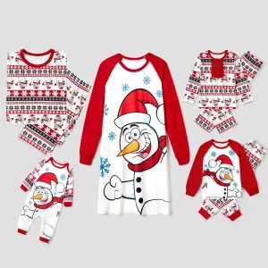Christmas Snowman Family Matching Pajamas Sets (Flame Resistant) #1169624