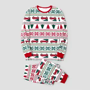 Christmas Tree and Trunk Print Family Matching Pajamas Sets (Flame Resistant)a #1081270