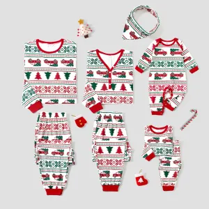 Christmas Tree and Trunk Print Family Matching Pajamas Sets (Flame Resistant)a #1081279