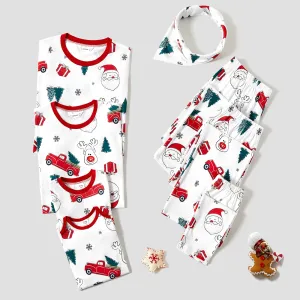 Christmas Trunk and Santa Print Family Matching Pajamas Sets (Flame Resistant) #1081209