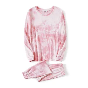 Family Matching Tie-dye Long Sleeve Snug-fitting Pajamas Sets #1065331