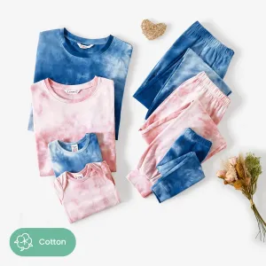 Family Matching Tie-dye Long Sleeve Snug-fitting Pajamas Sets #1065336