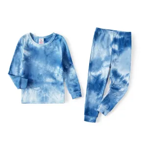Family Matching Tie-dye Long Sleeve Snug-fitting Pajamas Sets #1065339